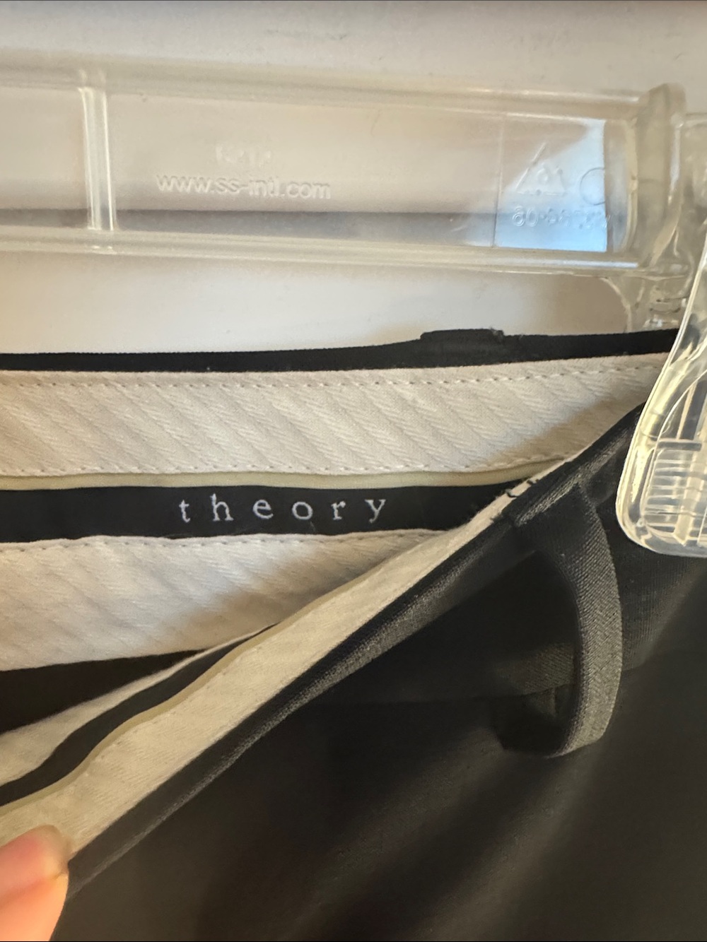 Theory Black Trousers Size Tag Missing EUC Likely Size 8 - Picture 3 of 6